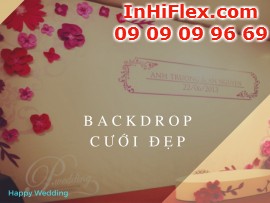 In backdrop cưới với mẫu đẹp, tiến hành in backdrop cưới nhanh với máy in khổ lớn Nhật Bản