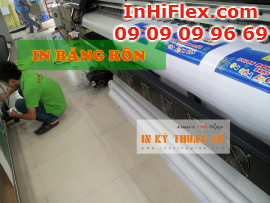 In băng rôn giá rẻ TPHCM, in băng rôn với bạt hiflex, treo ngoài trời