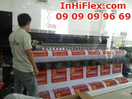 In băng rôn hiflex treo quảng cáo bất động sản