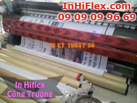 In hiflex công trường để làm bảng thông báo thông tin công trình