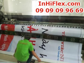 In bạt hiflex dùng làm băng rôn quảng cáo