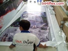 In bạt khổ lớn giới thiệu dự án căn hộ cao cấp cho công ty bất động sản