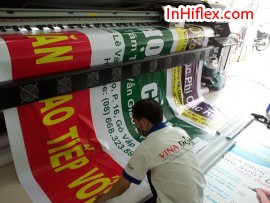 In bạt khổ lớn quảng cáo cho Trung tâm Tư vấn Phát triển Giáo dục và Đào tạo Tây Tây