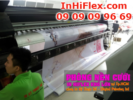 In hiflex giá rẻ làm phông nền cưới