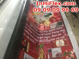 In hiflex giá rẻ làm phông nền tiệc tất niên cho Trung tâm bảo hành xe hơi Ford