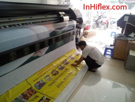 In nhanh menu thực đơn bạt hiflex cho quán ăn với in khổ lớn