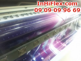 In nhanh phông nền Tết từ chất liệu hiflex đẹp, bền, màu sắc nét cho Showroom xe hơi Ford