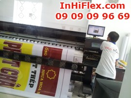 In phun khổ lớn bạt hiflex cho quảng cáo ngoài trời, sử dụng lâu dài