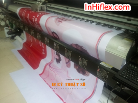 In phun khổ lớn làm phông nền cho salon tóc từ chất liệu hiflex