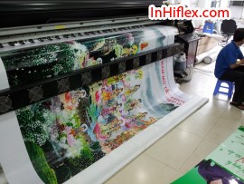 In phun khổ lớn tranh Phật với máy in hiflex