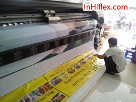 Làm phông nền menu khổ lớn, dài cho giới thiệu món ăn từ in bạt khổ lớn hiflex